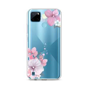 Kryt TopQ Realme C21Y silikon Violet Blossom 69954 (pouzdro neboli obal na mobil Realme C21Y)