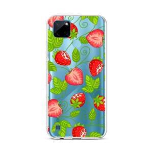 Kryt TopQ Realme C21Y silikon Strawberries 69962 (pouzdro neboli obal na mobil Realme C21Y)