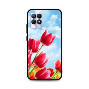 Kryt TopQ Realme 8i silikon Tulips 70018 (pouzdro neboli obal na mobil Realme 8i)