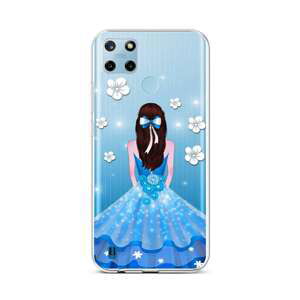 Kryt TopQ Realme C25Y silikon Blue Princess 70582 (pouzdro neboli obal na mobil Realme C25Y)