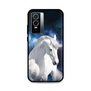 Kryt TopQ Vivo Y76 5G silikon White Horse 72658 (pouzdro neboli obal na mobil Vivo Y76 5G)