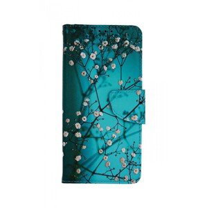 Pouzdro TopQ Samsung A13 knížkové Modré s květy 73387 (kryt neboli obal na mobil Samsung A13)