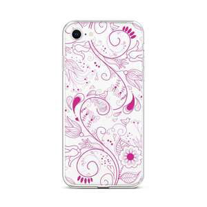 Kryt TopQ iPhone SE 2022 silikon Pink Ornament 73981 (pouzdro neboli obal na mobil iPhone SE 2022)