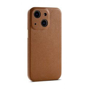 Kryt TopQ Soft Leather iPhone 13 hnědý 75378 (pouzdro neboli obal na mobil iPhone 13)