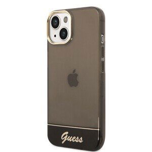 Guess PC/TPU Camera Outline Translucent Zadní Kryt pro iPhone 14 Plus Black