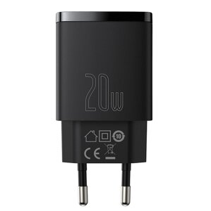 Baseus CCXJ-B01 Compact Quick Nabíječka USB/USB-C 20W Black