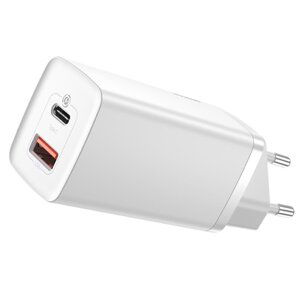 Baseus CCGAN2L-B02 GaN2 Lite Quick Nabíječka USB + USB-C 65W White