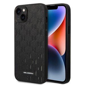 Karl Lagerfeld Saffiano Monogram Zadní Kryt pro iPhone 14 Plus Black