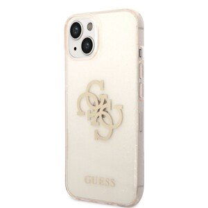 Guess TPU Big 4G Full Glitter Zadní Kryt pro iPhone 14 Plus Gold