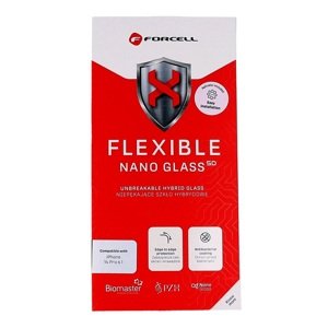 Tvrzené sklo Forcell Flexible iPhone 14 Pro Max 5D černé 81495 (ochranné sklo iPhone 14 Pro Max)