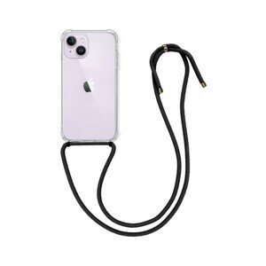 Kryt TopQ iPhone 14 s černou šňůrkou průhledný 82583 (pouzdro neboli obal na mobil iPhone 14)