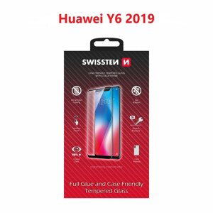 Sklo swissten full glue, color frame, case friendly huawei y6 2019 černé