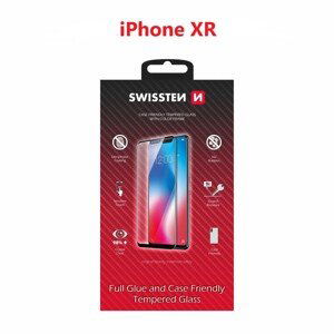 Sklo swissten full glue, color frame, case friendly apple iphone xr černé