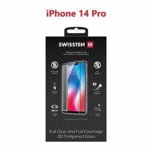 Sklo swissten ultra durable 3d full glue glass apple iphone 14 pro černé