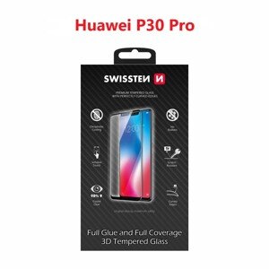 Sklo swissten ultra durable 3d full glue glass huawei p30 pro černé