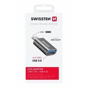 Swissten otg adapter usb-c(m)/usb-a(f)