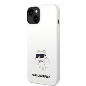 Karl Lagerfeld Liquid Silicone Choupette NFT Zadní Kryt pro iPhone 14 Plus White