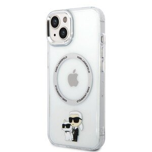 Karl Lagerfeld MagSafe Kompatibilní Kryt IML Karl and Choupette NFT pro iPhone 14 Plus Transparent