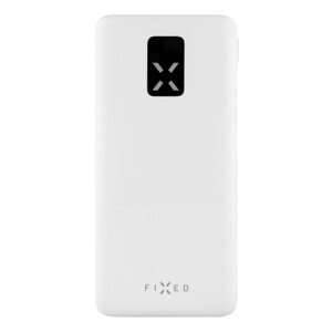 Powerbanka FIXED Zen 10 s LCD displejem a výstupem PD 20W, 10 000 mAh, bílá