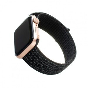 Nylonový řemínek FIXED Nylon Strap pro Apple Watch 38/40/41mm, reflexně černý