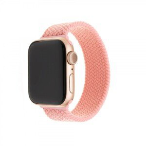 Elastický nylonový řemínek FIXED Nylon Strap pro Apple Watch 38/40/41mm, velikost XS, růžový