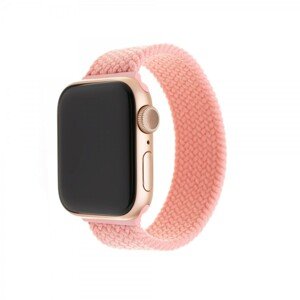 Elastický nylonový řemínek FIXED Nylon Strap pro Apple Watch 38/40/41mm, velikost XS, růžový