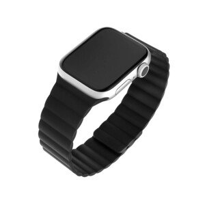 Silikonový řemínek FIXED Magnetic Strap s magnetickým zapínáním pro Apple Watch 38/40/41mm, černý