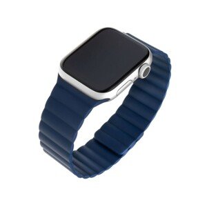 Silikonový řemínek FIXED Magnetic Strap s magnetickým zapínáním pro Apple Watch 38/40/41mm, modrý