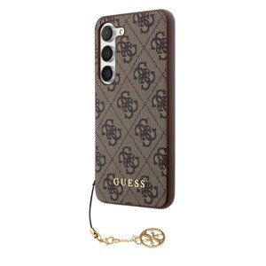 Guess 4G Charms Zadní Kryt pro Samsung Galaxy S23+ Brown