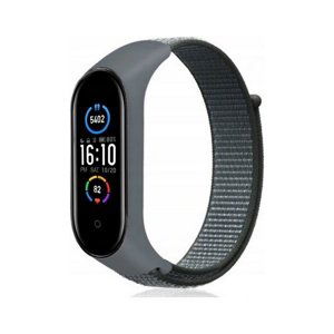 Nylonový řemínek TopQ pro Xiaomi Mi Band 5-6-7 šedý 92403