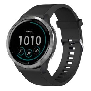 Silikonový řemínek FIXED Silicone Strap pro Garmin QuickFit 20mm, černý