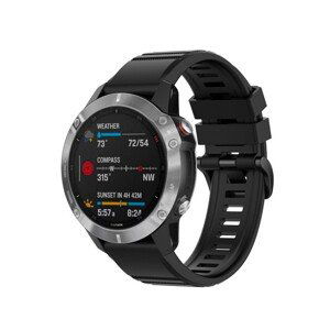 Silikonový řemínek FIXED Silicone Strap pro Garmin QuickFit 22mm, černý