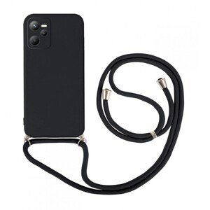 Kryt TopQ Realme C35 černý se šňůrkou 92904 (pouzdro neboli obal na mobil Realme C35)