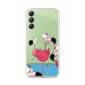 Kryt TopQ Samsung A14 5G Cartoon Flamingos 93016 (pouzdro neboli obal na mobil Samsung A14 5G)