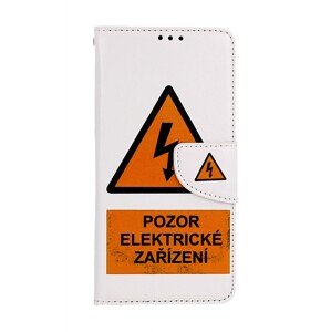 Pouzdro TopQ Samsung A54 5G knížkové Pozor elektrické zařízení 94305 (kryt neboli obal na mobil Samsung A54 5G)