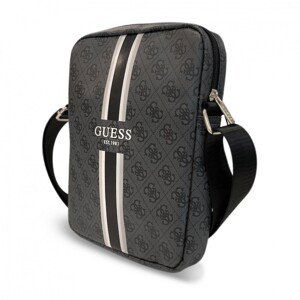 Kabelka na mobil Guess PU 4G Printed Stripes 10" černá