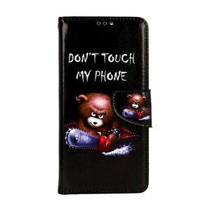 Pouzdro TopQ Xiaomi Redmi Note 12 5G knížkové Don't Touch méďa 95646 (kryt neboli obal na mobil Xiaomi Redmi Note 12 5G)