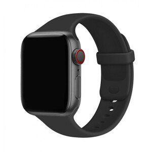 Silikonový řemínek TopQ Gummy pro Apple Watch 42-44-45-49 mm černý 95832