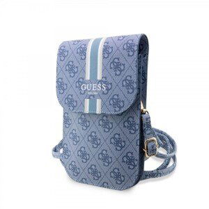 Guess PU 4G Printed Stripes Phone Bag Blue