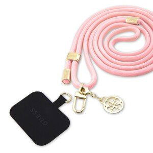 Crossbody Popruh Guess Cord 4G Charm Gold/Pink