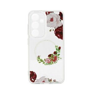 Kryt Tel Protect Flower Samsung A34 s červenými květy 98827 (pouzdro neboli obal na mobil Samsung A34)