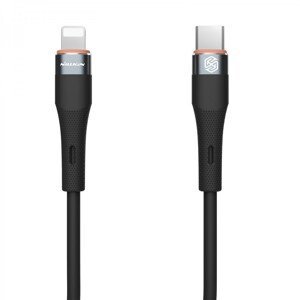 Datový kabel Nillkin Flowspeed Liquid Silicone USB-C - Lightning 1,2m 27W černý