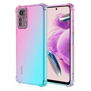 Kryt TopQ Xiaomi Redmi Note 12S Shock duhový mentolovo-růžový 99836 (pouzdro neboli obal na mobil Xiaomi Redmi Note 12S)