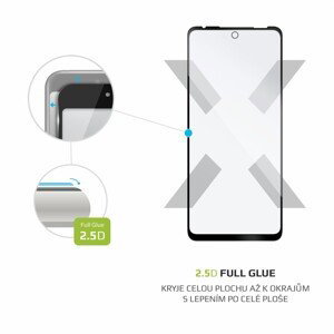 Tvrzené sklo FIXED Full-Cover pro Motorola Moto G60, černá