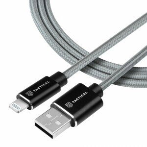 Kabel Tactical Fast Rope Aramid Cable USB-A/Lightning MFI, 0.3m, šedá