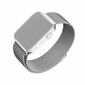 Síťovaný nerezový řemínek FIXED Mesh Strap na Apple Watch 38/40/41mm, stříbrná