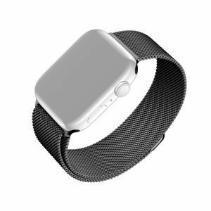 Síťovaný nerezový řemínek FIXED Mesh Strap na Apple Watch 38/40/41mm, černá