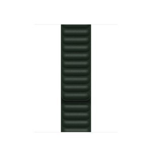 Kožený řemínek Apple 45mm M/L Leather Link, zelená