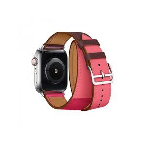 Kožený řemínek COTEetCI Calf Leather Band pro Apple Watch 42/44mm, fialová-růžová-světle růžová