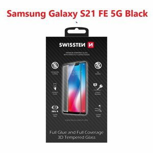 Tvrzené sklo Swissten Ultra Durable 3D Full Glue Glass pro Samsung Galaxy S21 FE 5G, černá